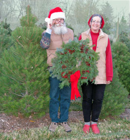 Elizabeth And Christopher on the Tree Farm