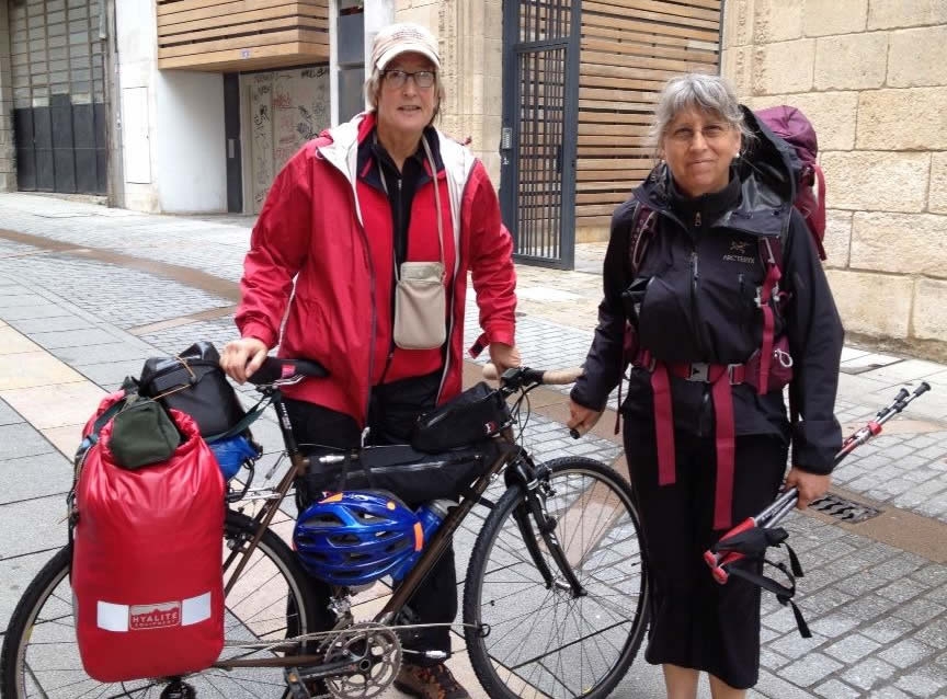 Jann Dorman and Elizabeth Black in Burgos Spain, Camino de Santiago